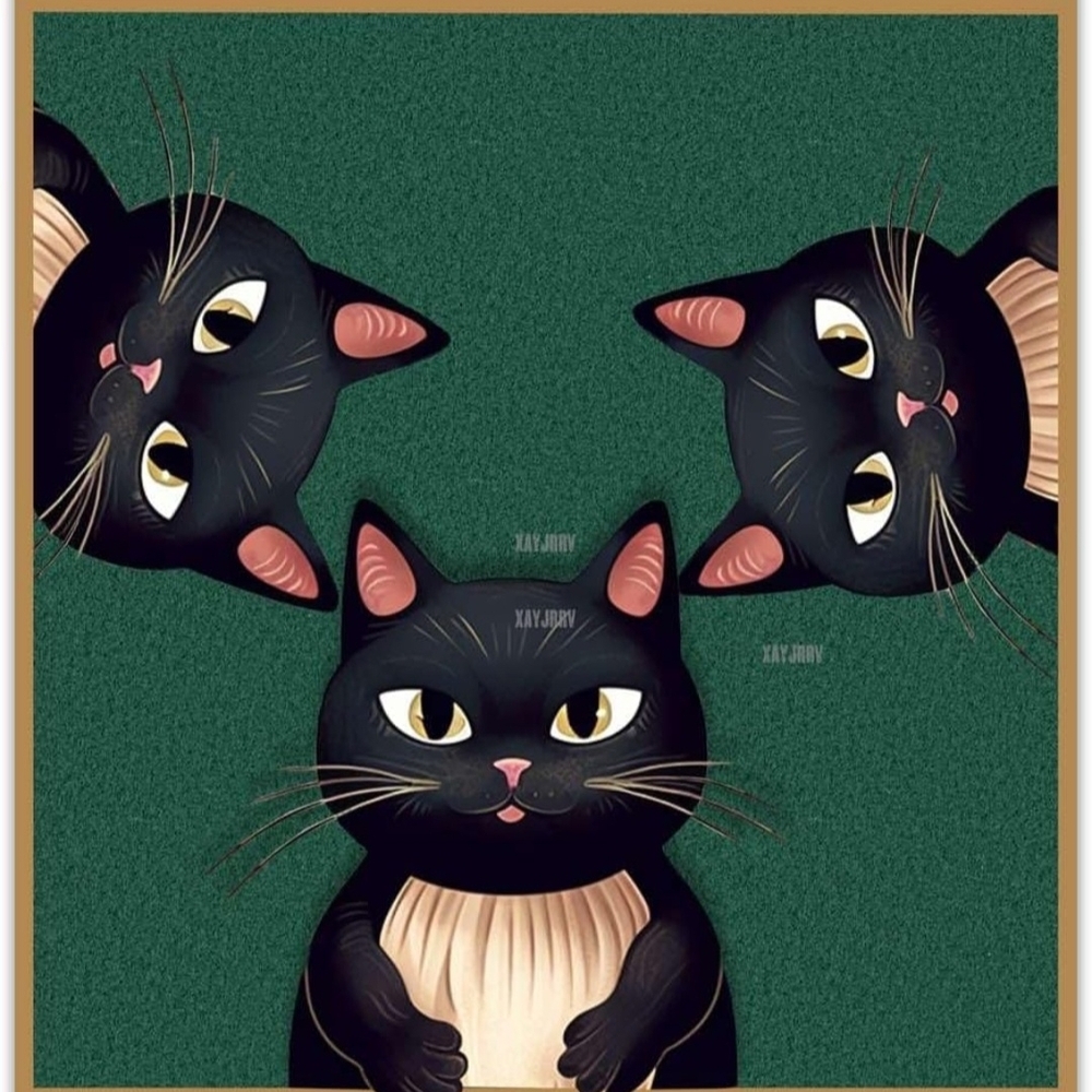 POOPING Black Cats " Are You Pooping" Tin Sign - Picture 4 of 5